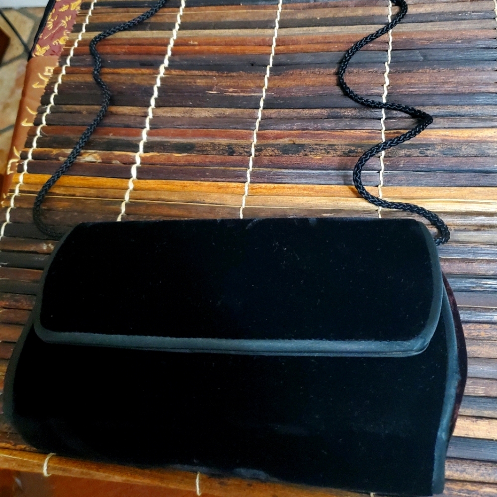 Beautiful black velvet purse/clutch